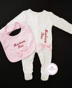 2 piece set ( sleepsuit bib )