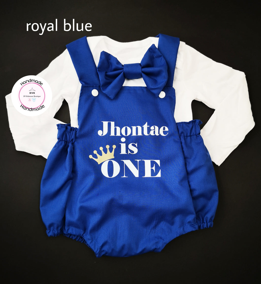 Boys Romper Outfit 0m -24 months ( create your own text )