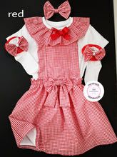 Load image into Gallery viewer, Gingham Pinafore Square Dress Whole Outfit 0m - 10 years