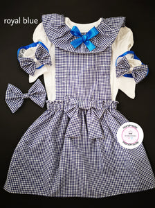 Gingham Pinafore Square Dress Whole Outfit 0m - 10 years