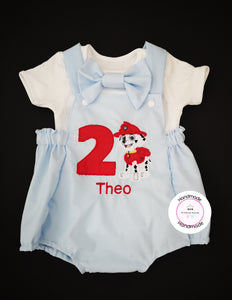 Marshall Inspired Birthday Romper Outfit 0m -24 months