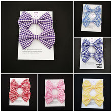 Load image into Gallery viewer, Gingham Pigtail Bow 2 piece 3.5 inch