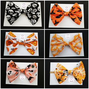 Halloween Bow 5 inch ( headband/clip )