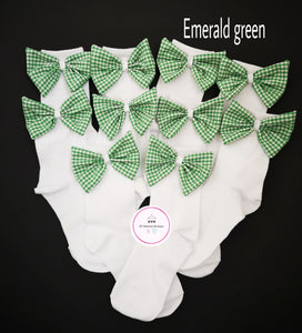 Gingham Bow Sock (5 pairs)