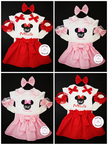 Minnie Birthday Whole Outfit 0M  -5 years