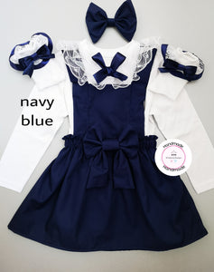 Plain Pinafore Square Dress Outfit 0m - 10 years