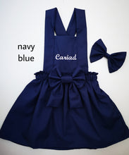 Load image into Gallery viewer, Plain Pinafore Personalised Dress Outfit 0m - 10 years