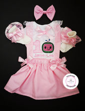 Load image into Gallery viewer, Melon Dress Birthday Whole Outfit 9m -5 years