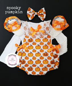 Girls Halloween Romper Outfit 0m-24 months