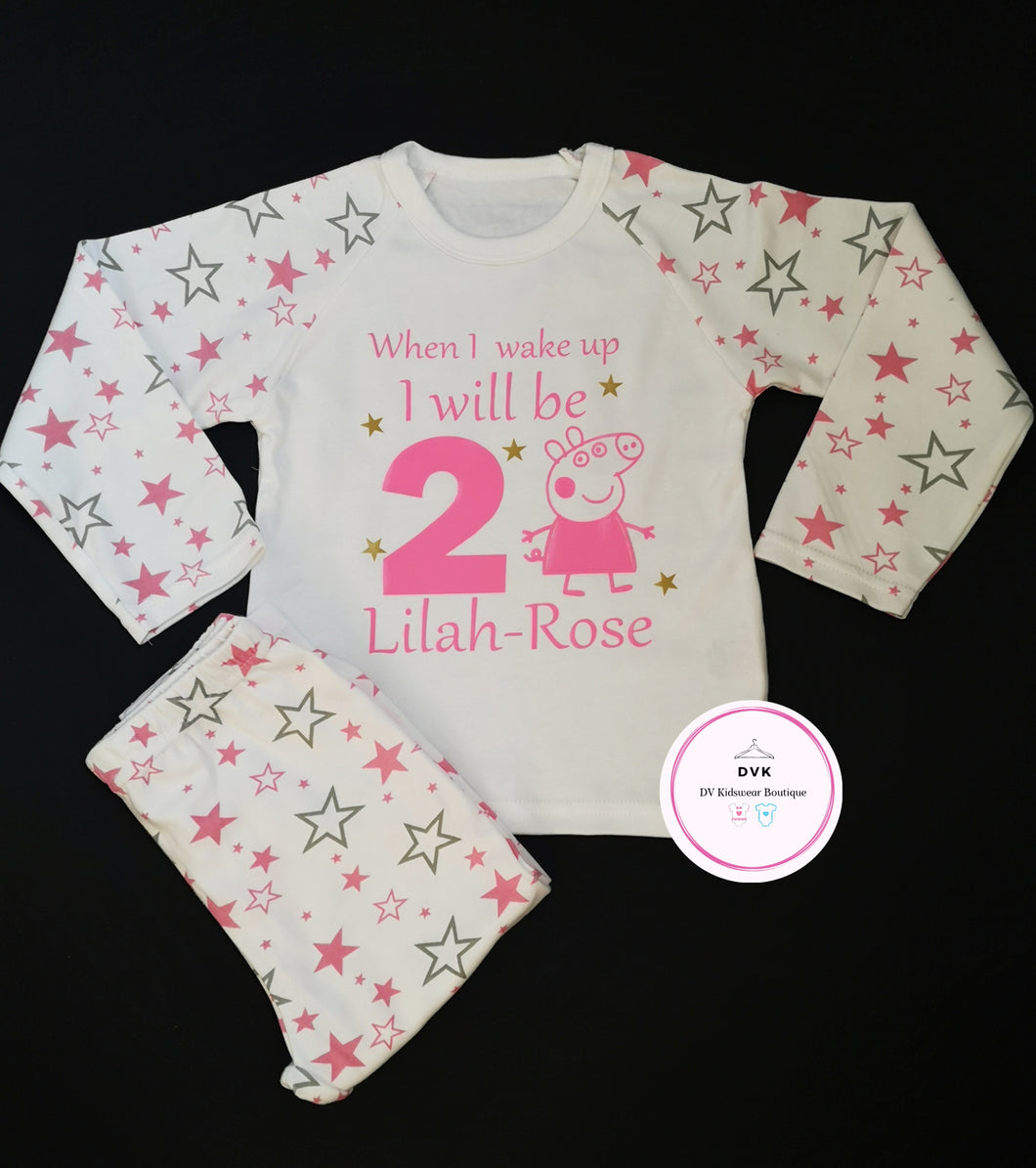 Peppa Birthday Stars Pyjama Outfit