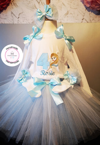 Frozen Inspired Tutu Birthday Whole Outfit  0m - 5 years