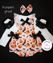 Load image into Gallery viewer, Girls Halloween Romper Outfit 0m-24 months