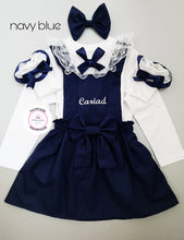 Load image into Gallery viewer, Plain Pinafore Personalised Dress Outfit 0m - 10 years