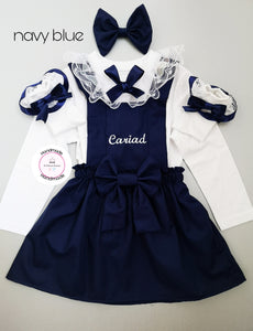 Plain Pinafore Personalised Dress Outfit 0m - 10 years