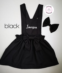 Plain Pinafore Personalised Dress Outfit 0m - 10 years