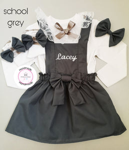 Plain Pinafore Personalised Dress Outfit 0m - 10 years