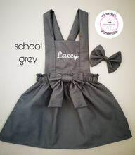 Load image into Gallery viewer, Plain Pinafore Personalised Dress Outfit 0m - 10 years