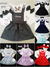 Load image into Gallery viewer, Plain Pinafore Personalised Dress Outfit 0m - 10 years