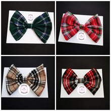 Load image into Gallery viewer, Christmas Tartan Hairbows