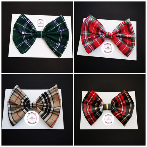 Christmas Tartan Hairbows