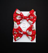 Load image into Gallery viewer, Christmas Pigtail Bow 2 piece 3.5 inch