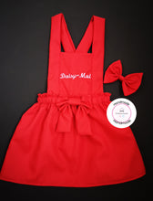 Load image into Gallery viewer, Plain Pinafore Personalised Dress Outfit 0m - 10 years