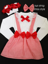 Load image into Gallery viewer, Stripe Pinafore Dress Outfit 0m - 10 years