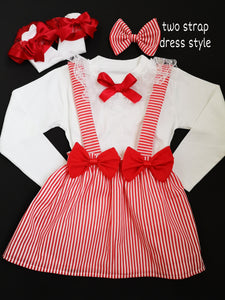 Stripe Pinafore Dress Outfit 0m - 10 years