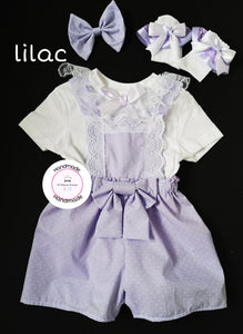 Dotty Lace Playsuit Outfit 0m - 10 years