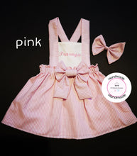 Load image into Gallery viewer, Stripe Pinafore Dress Personalised Outfit 0m -10 years