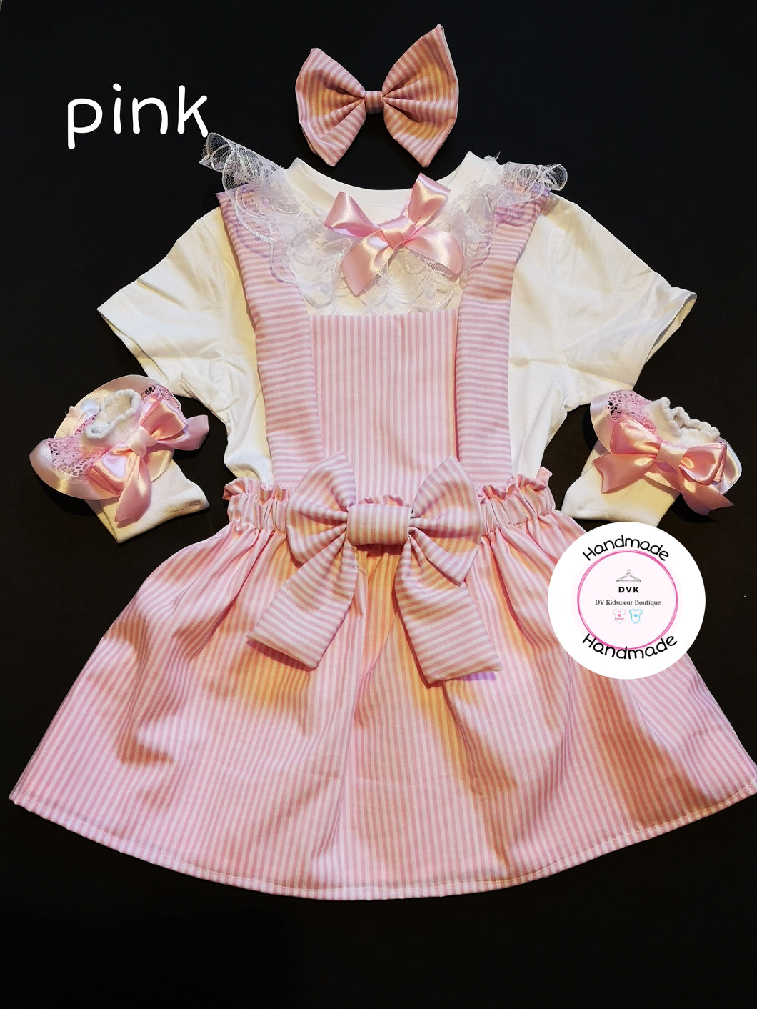 Stripe Pinafore Dress Outfit 0m - 10 years