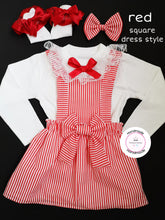 Load image into Gallery viewer, Stripe Pinafore Dress Outfit 0m - 10 years