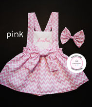 Load image into Gallery viewer, Zigzag Pinafore Dress Personalised Outfit 0m -5 years