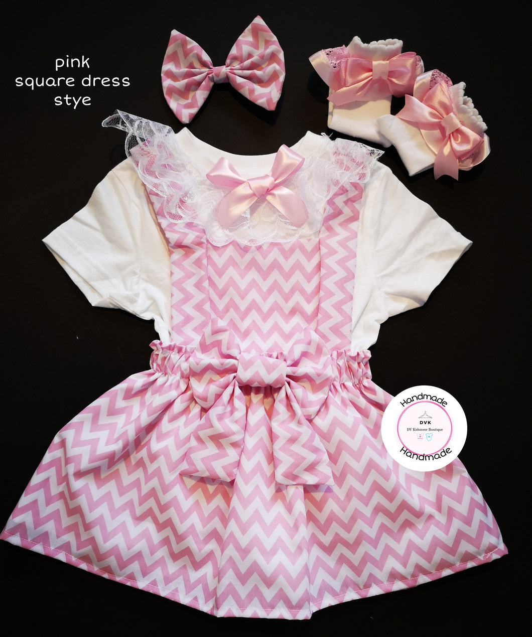 Zigzag Pinafore Dress Outfit 0m - 5 years