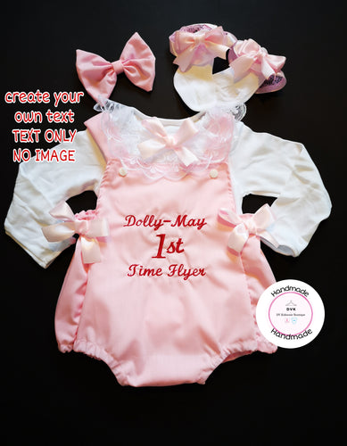 Create Your Own Text Romper Outfit 0m - 24 months