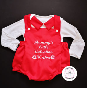 Valentine Boys Outfit 0m-24 months ( Create your Own Text )