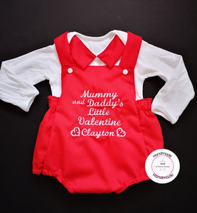 Valentine Boys Outfit 0m-24 months ( Create your Own Text )