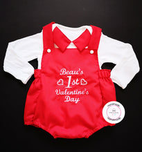 Load image into Gallery viewer, Valentine Boys Outfit 0m-24 months ( Create your Own Text )