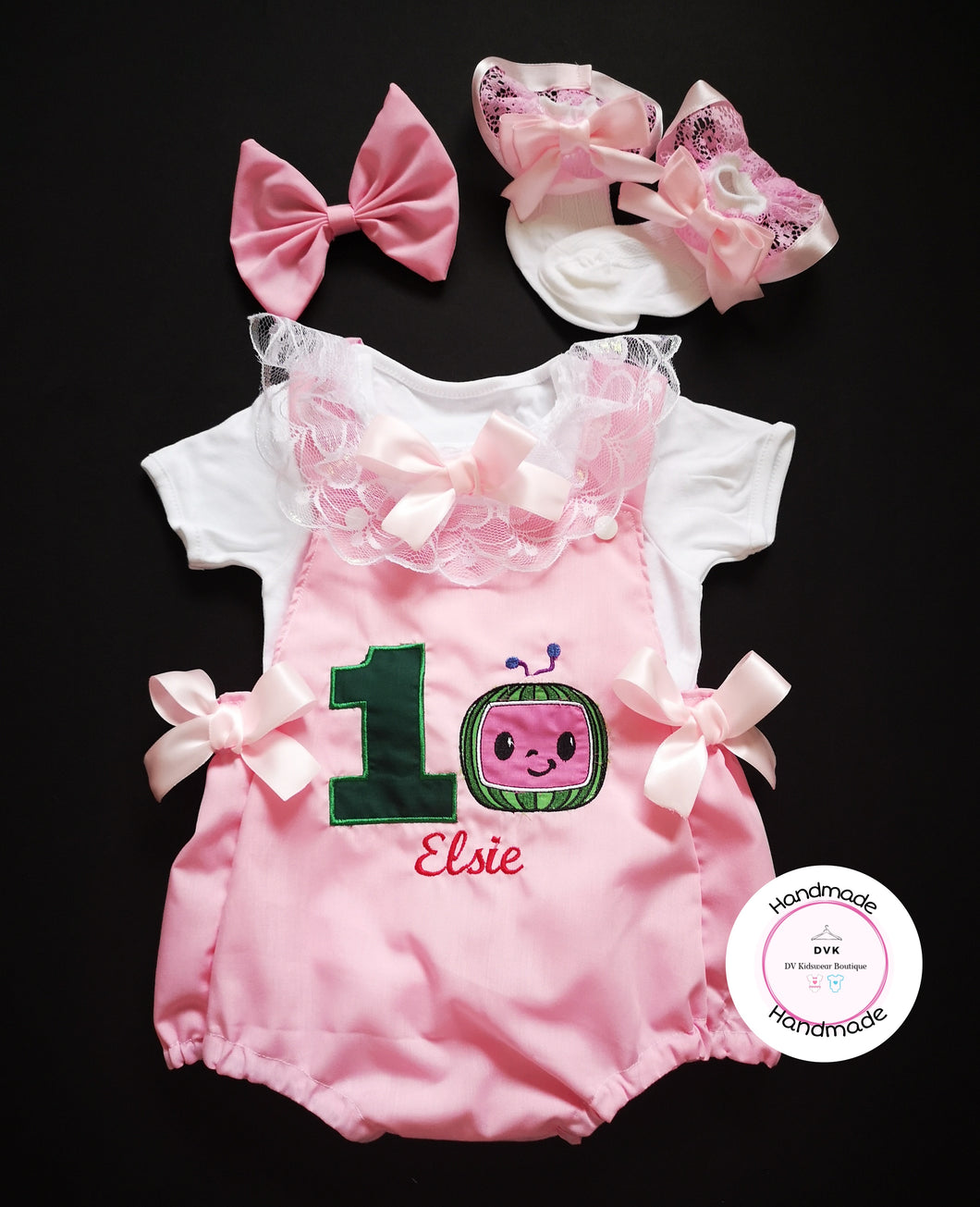 Melon Birthday Romper Outfit 0m - 24 months