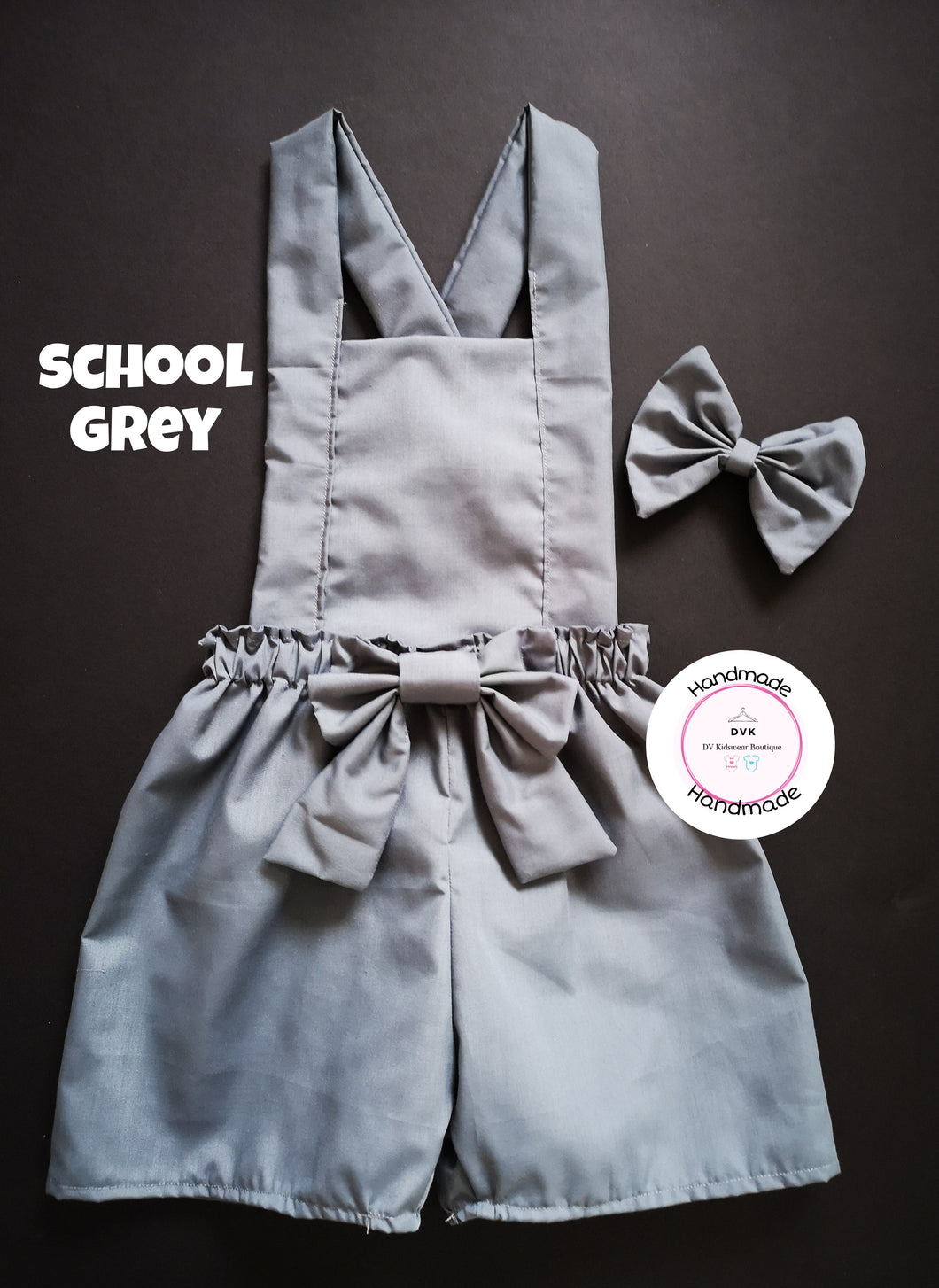 Plain Playsuit and Hairbow 0m - 10 years