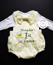 Load image into Gallery viewer, Egg Chick Easter Romper Outfit 0m -24 months