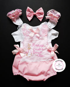 Flopsy Bunny Easter Two-Tone Romper Outfit  0m - 24 months