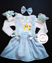 Load image into Gallery viewer, Baby Shark Dotty Dress Birthday Outfit 0m -5 years